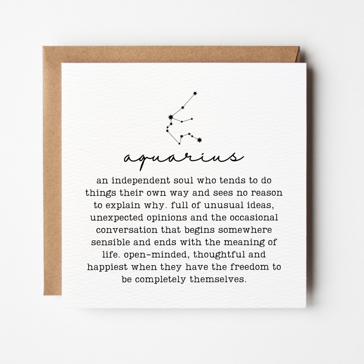 Aquarius Definition Card