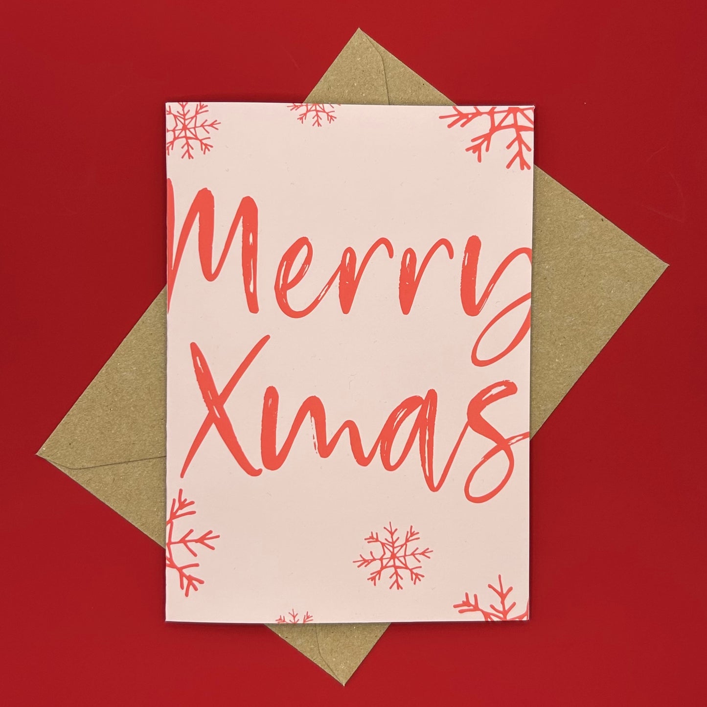 Pink Merry Xmas Card
