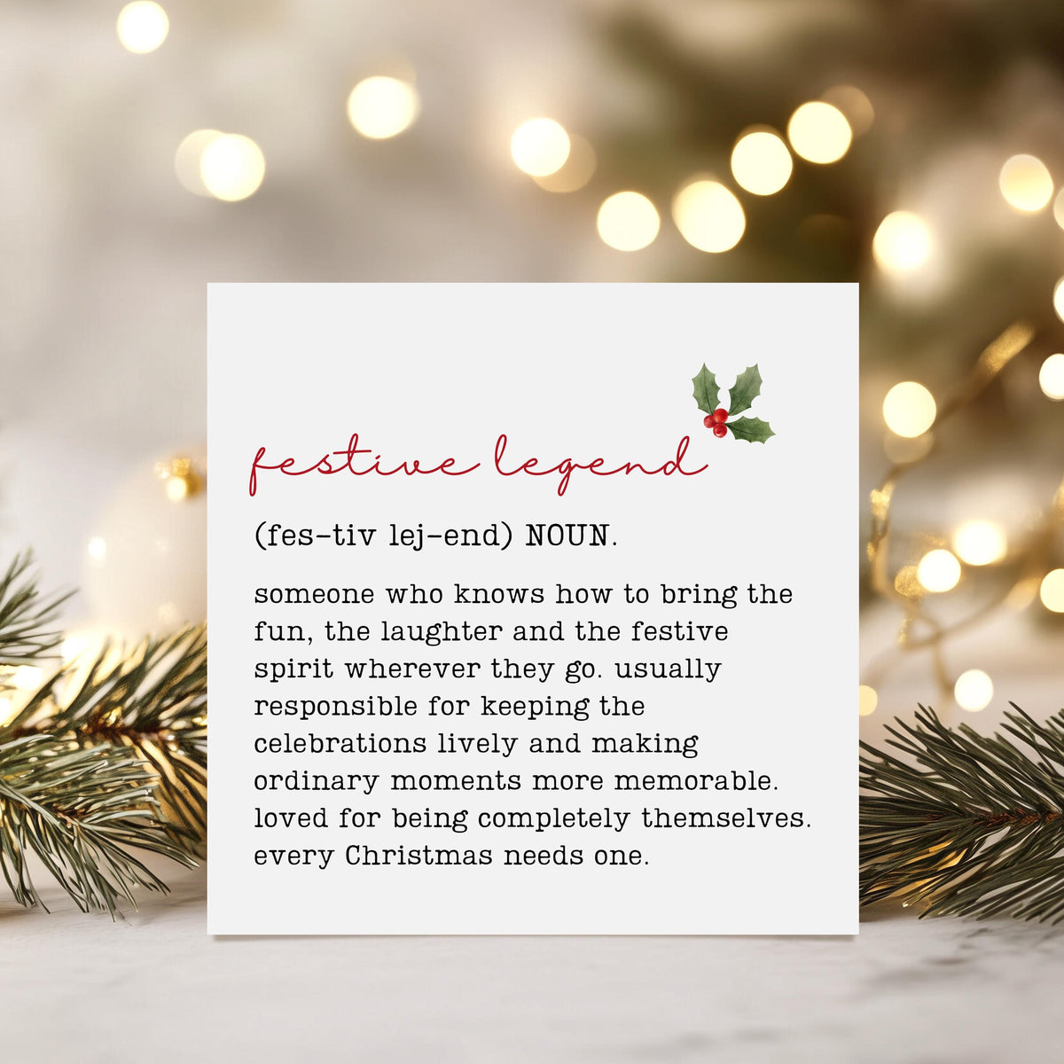Festive Legend Christmas Card