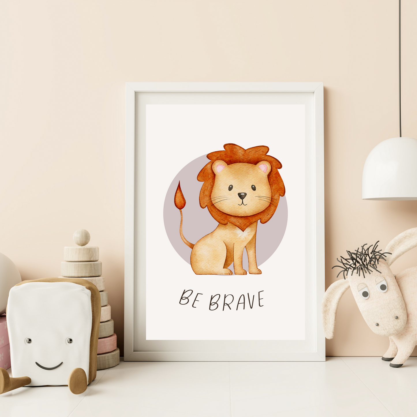 'Be Brave' Lion Print