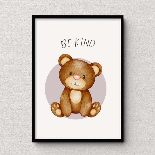 'Be Kind' Bear Print