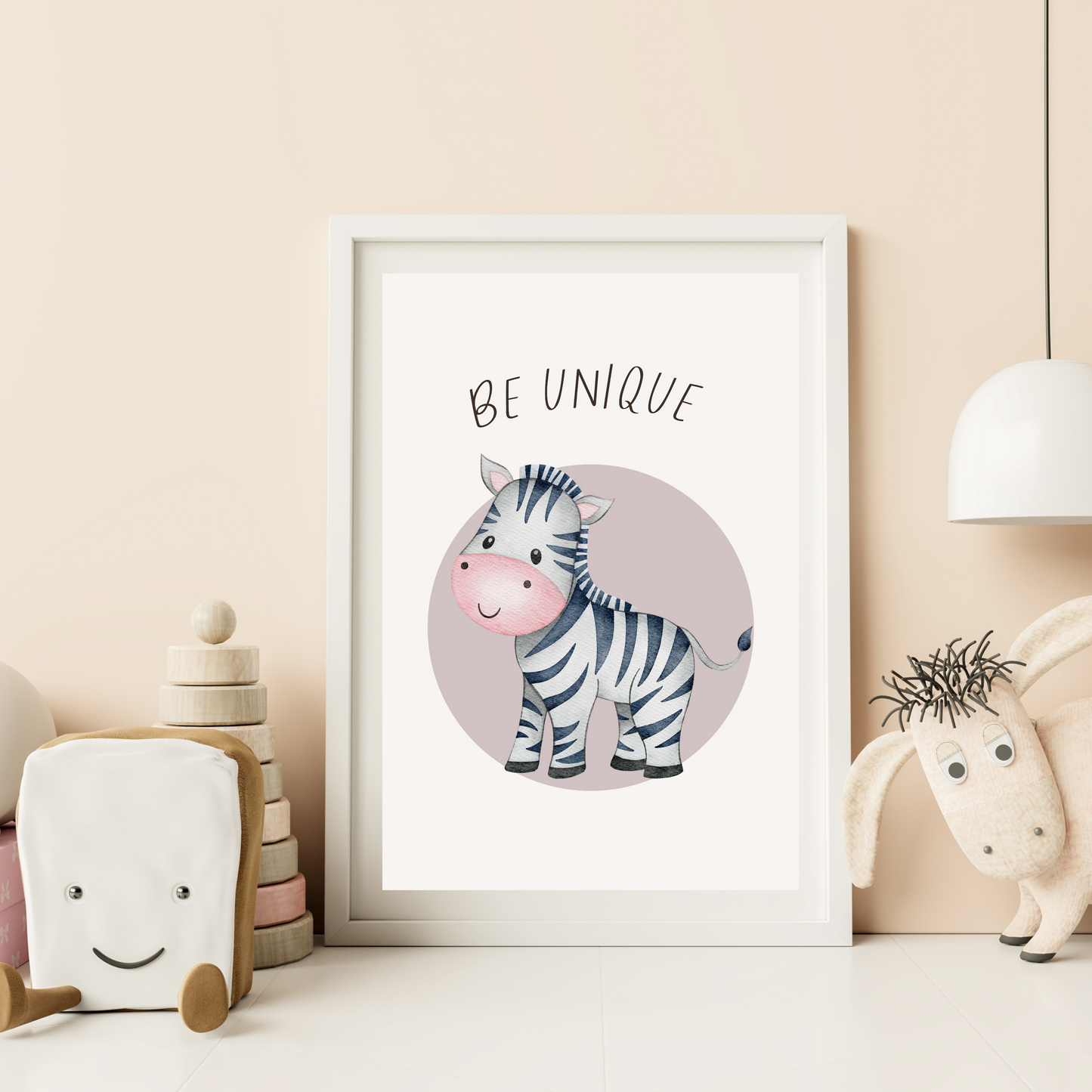 'Be Unique' Zebra Print