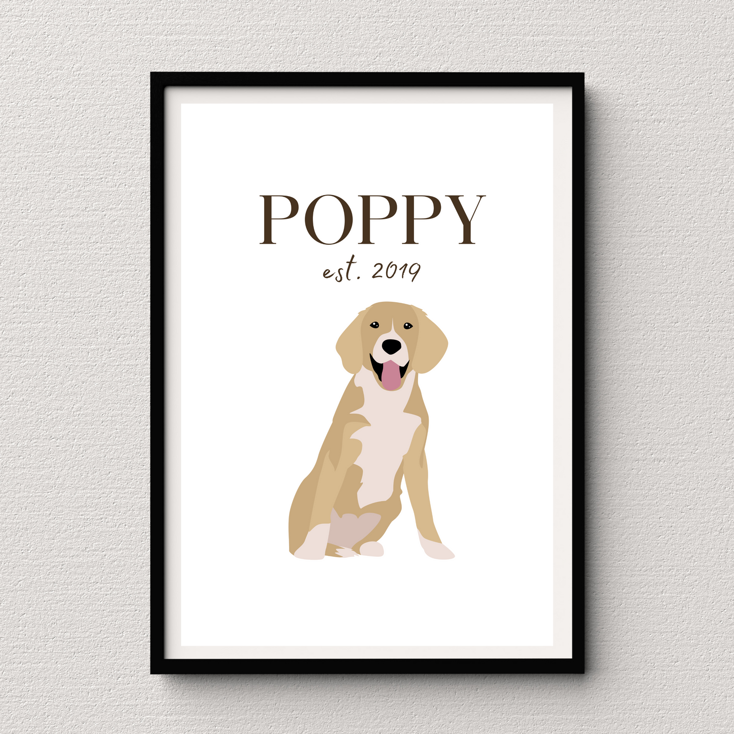 Personalised Beagle Pet Print