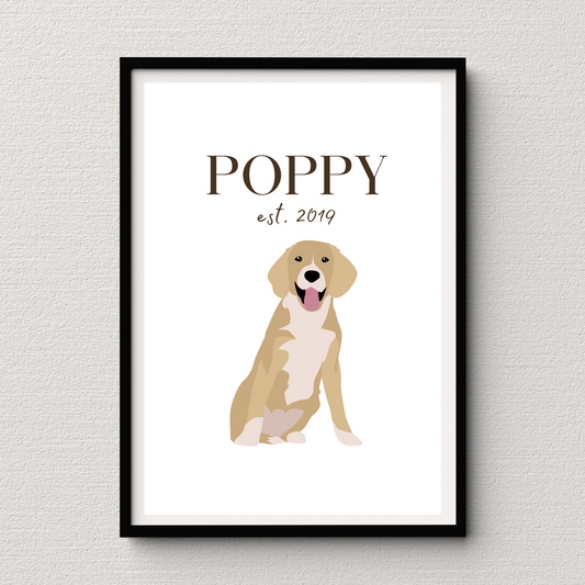 Personalised Beagle Pet Print