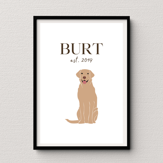 Personalised Labrador Pet Print