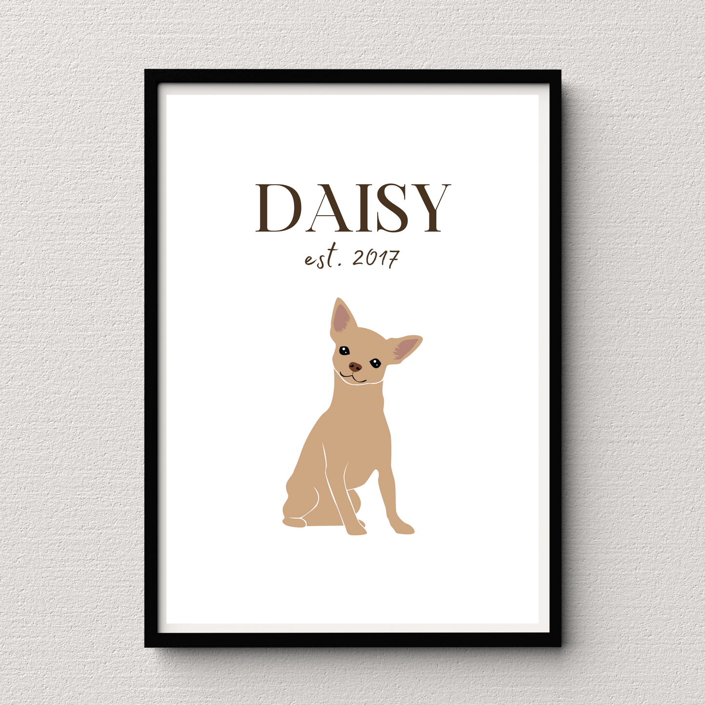 Personalised Chihuahua Pet Print