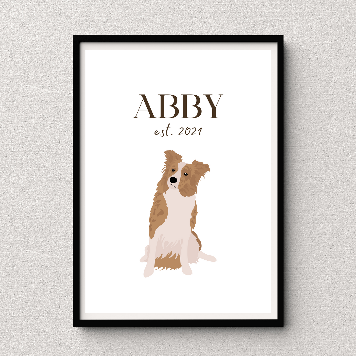 Personalised Border Collie Pet Print