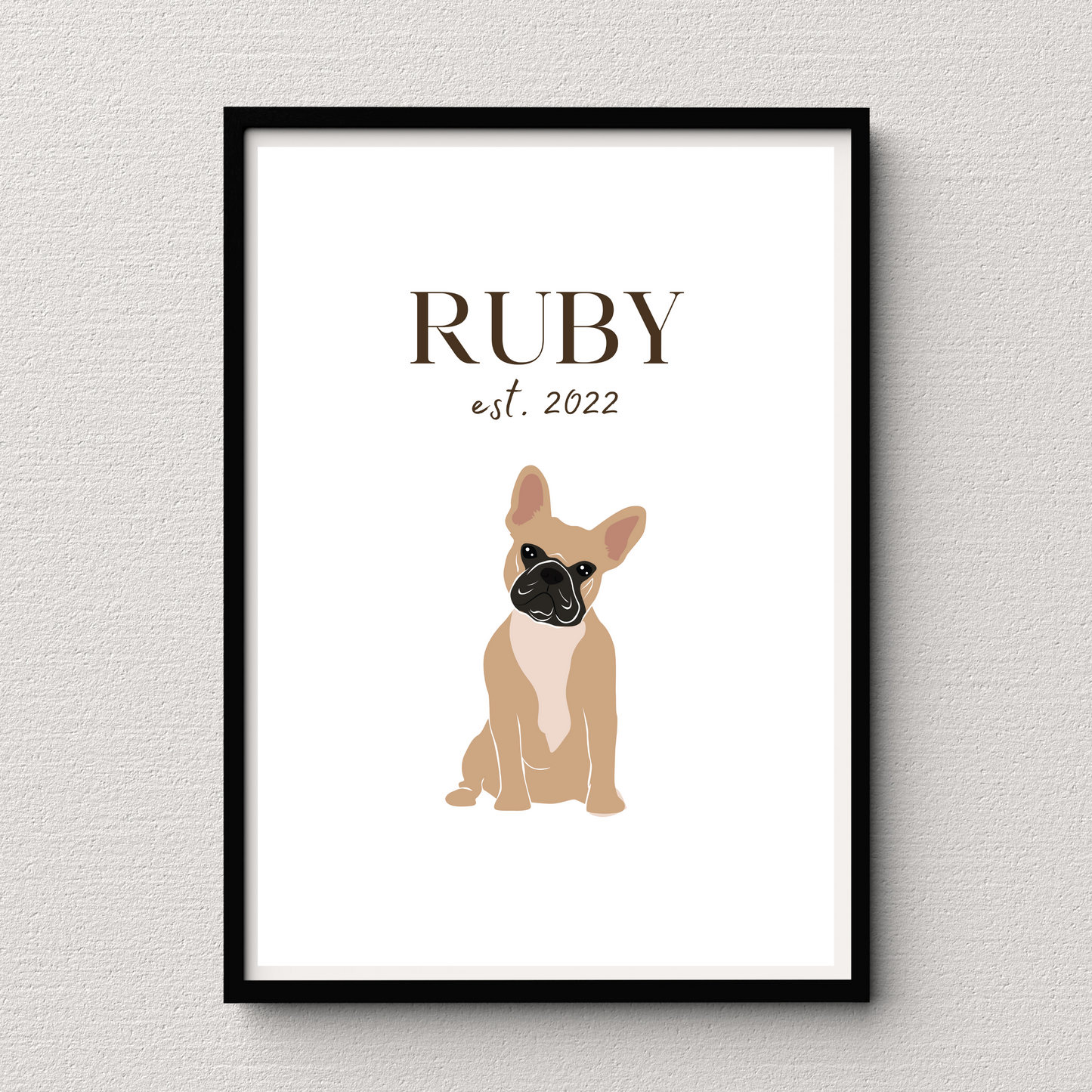 Personalised French Bulldog Pet Print