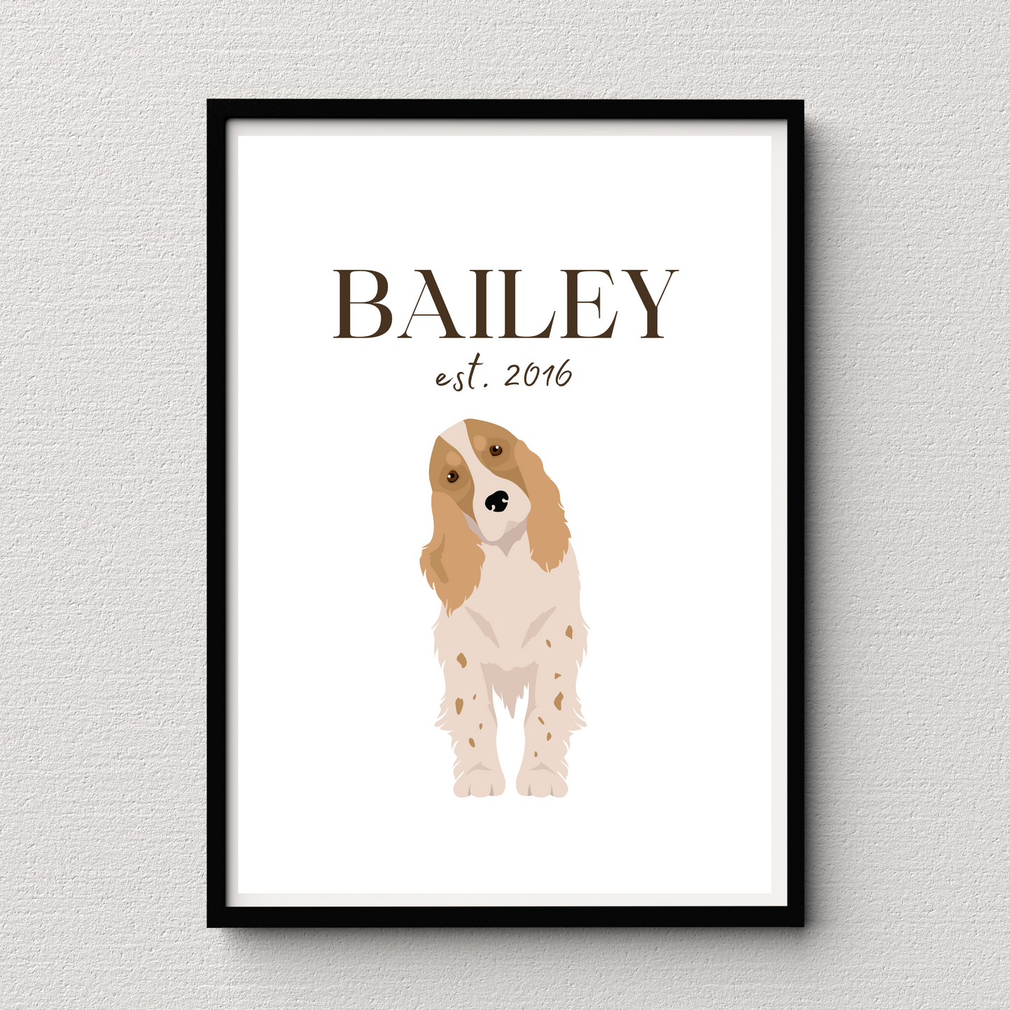 Personalised Cocker Spaniel Pet Print