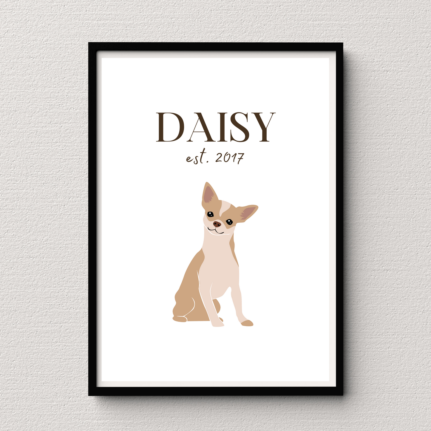 Personalised Chihuahua Pet Print