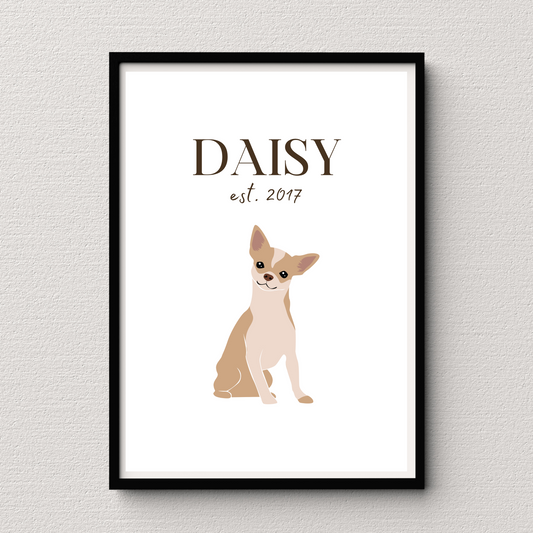 Personalised Chihuahua Pet Print