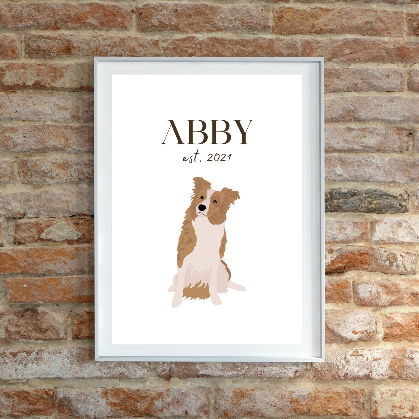 Personalised Border Collie Pet Print