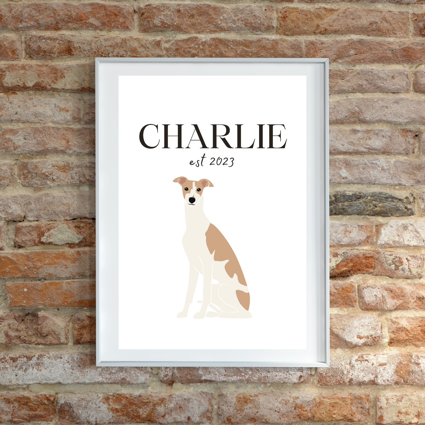 Personalised Greyhound Pet Print