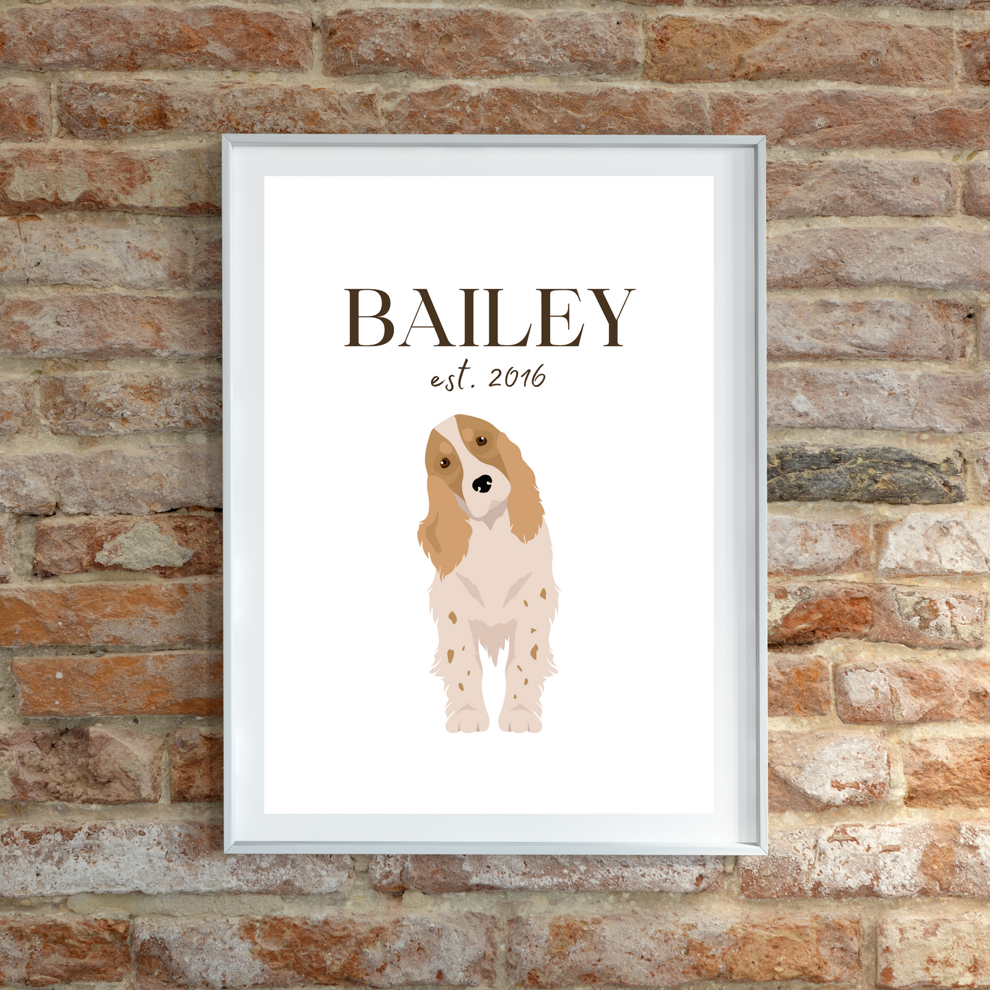 Personalised Cocker Spaniel Pet Print