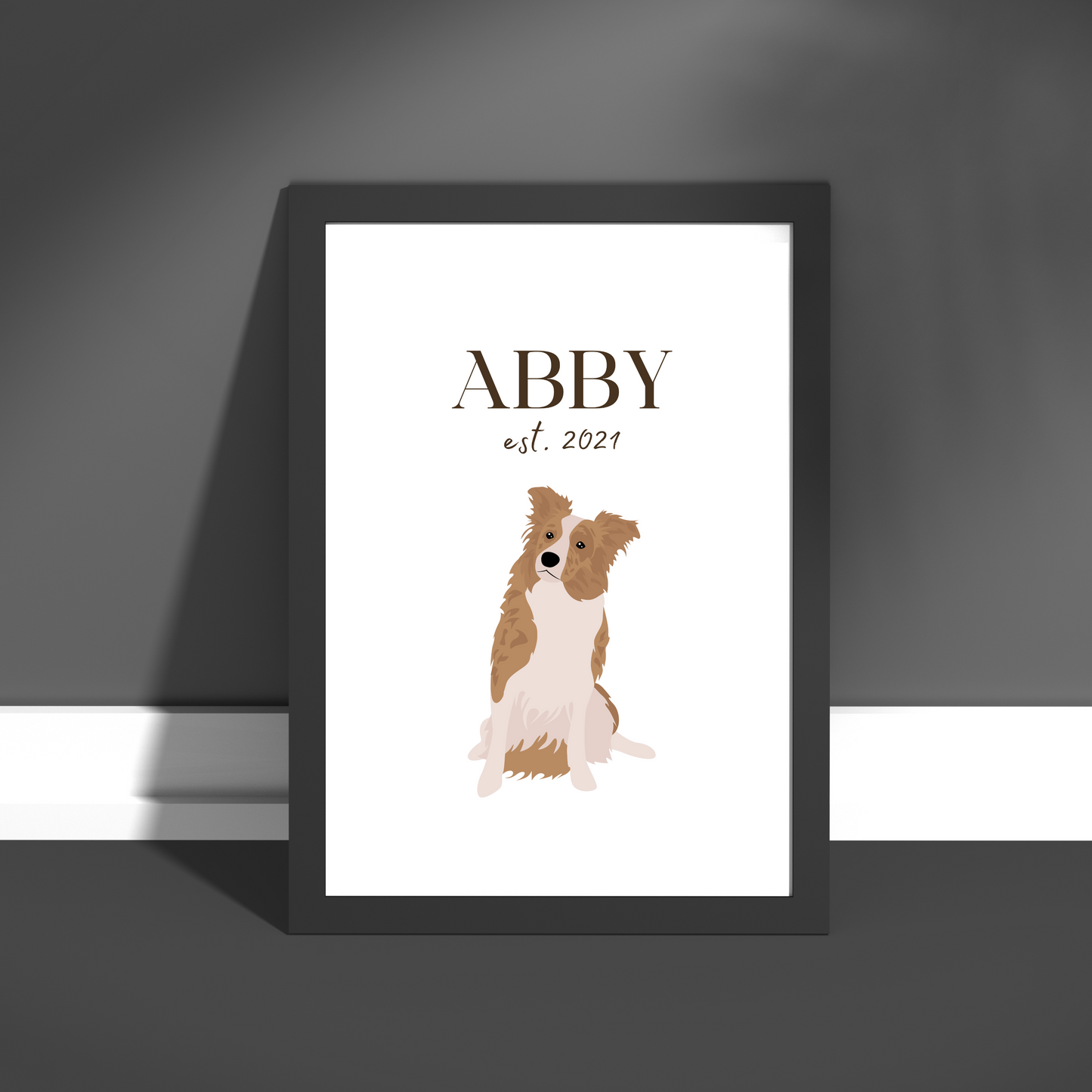 Personalised Border Collie Pet Print