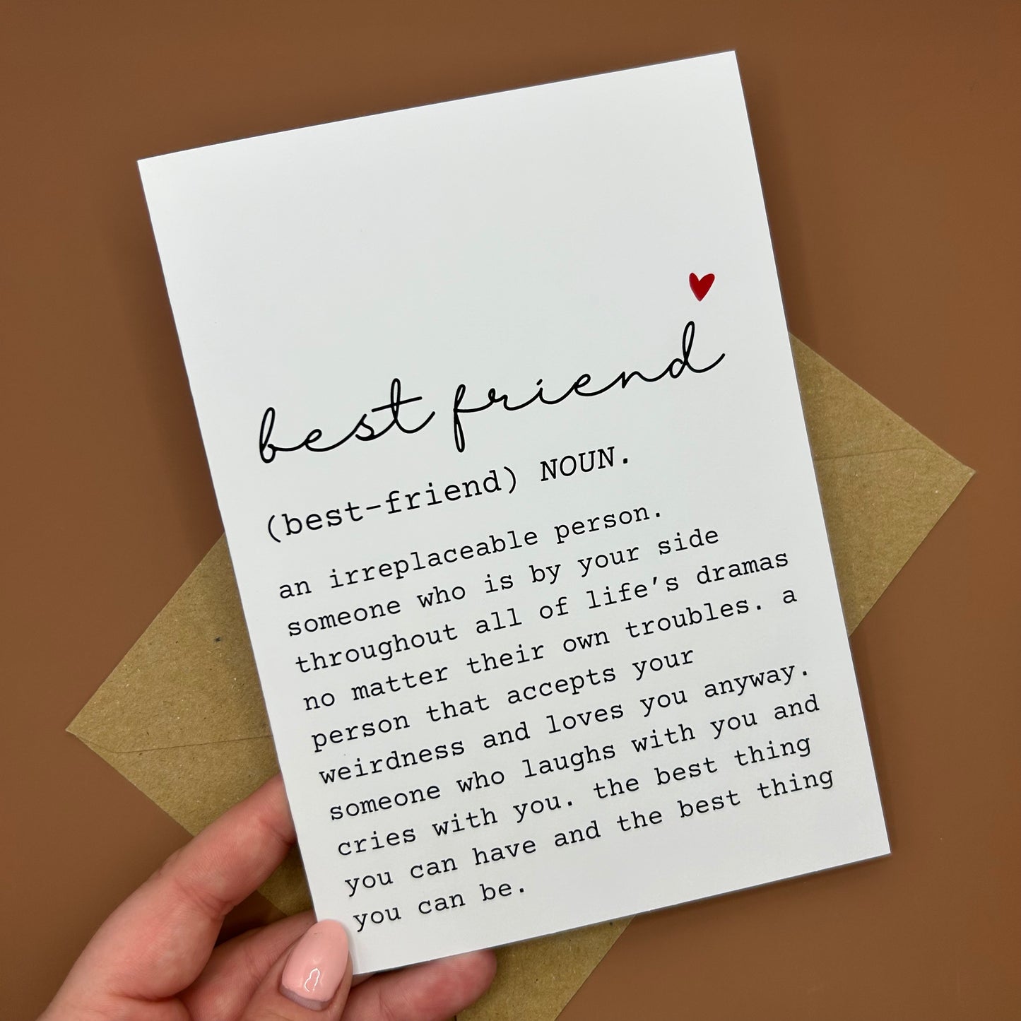 Best Friend Definition Greeting Card