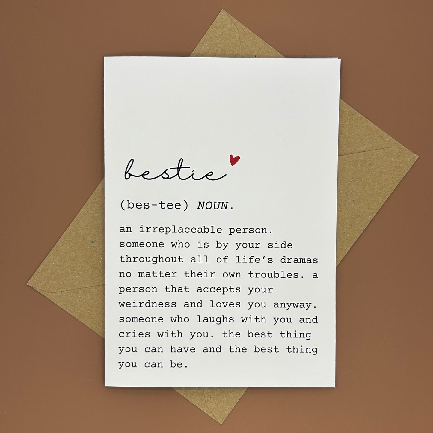 Bestie Definition Greeting Card