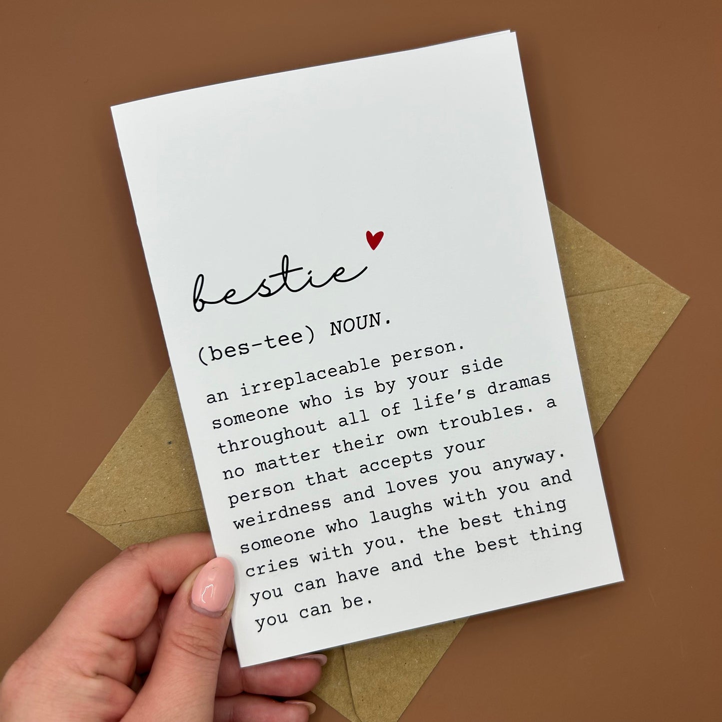 Bestie Definition Greeting Card