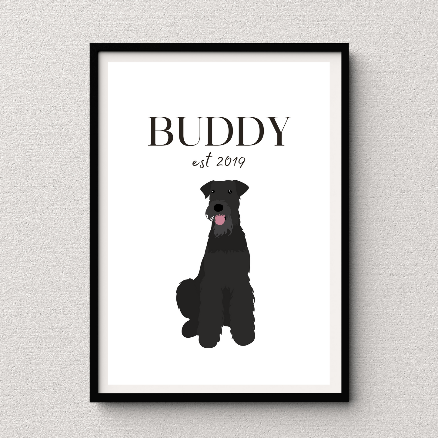 Personalised Airedale Terrier Pet Print