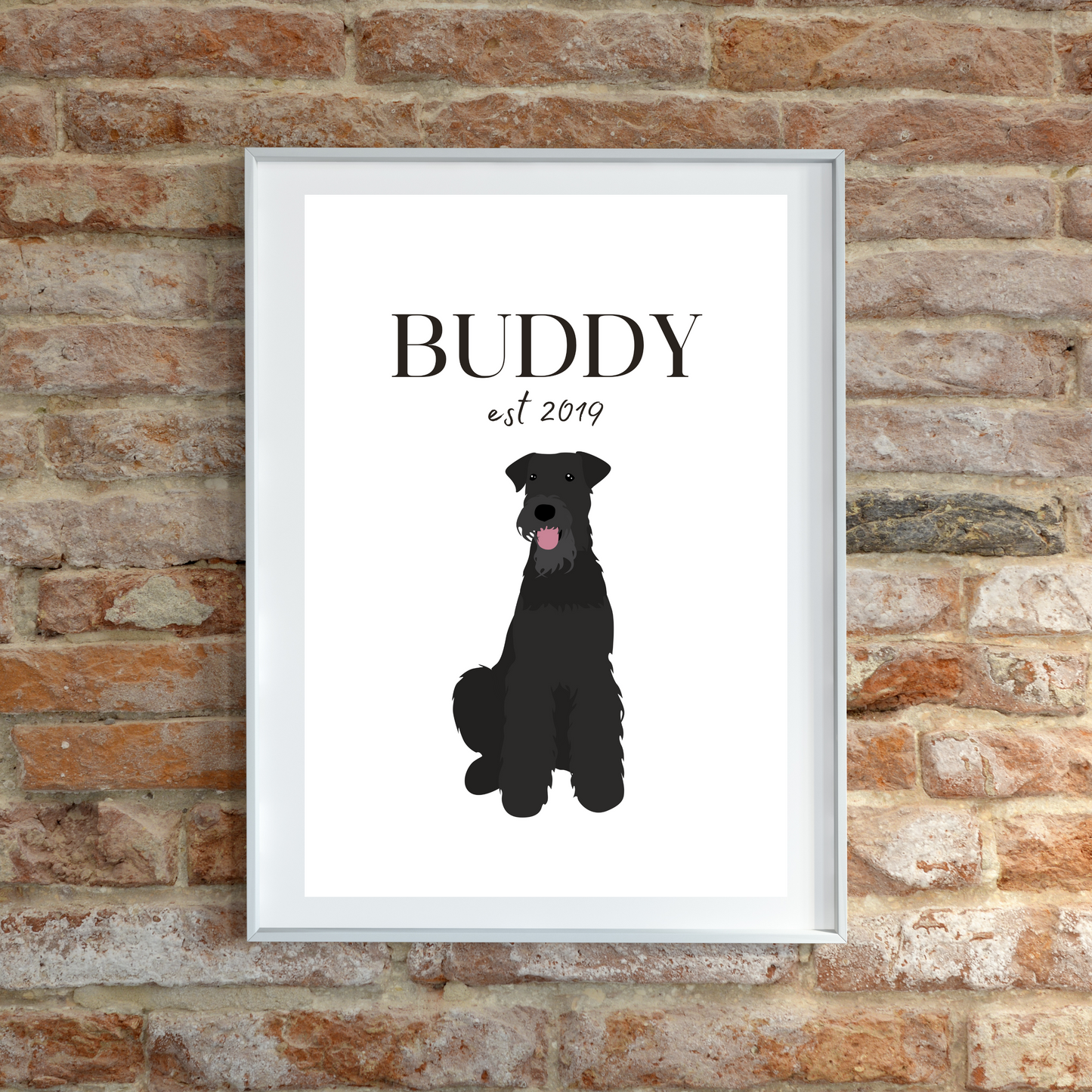 Personalised Airedale Terrier Pet Print