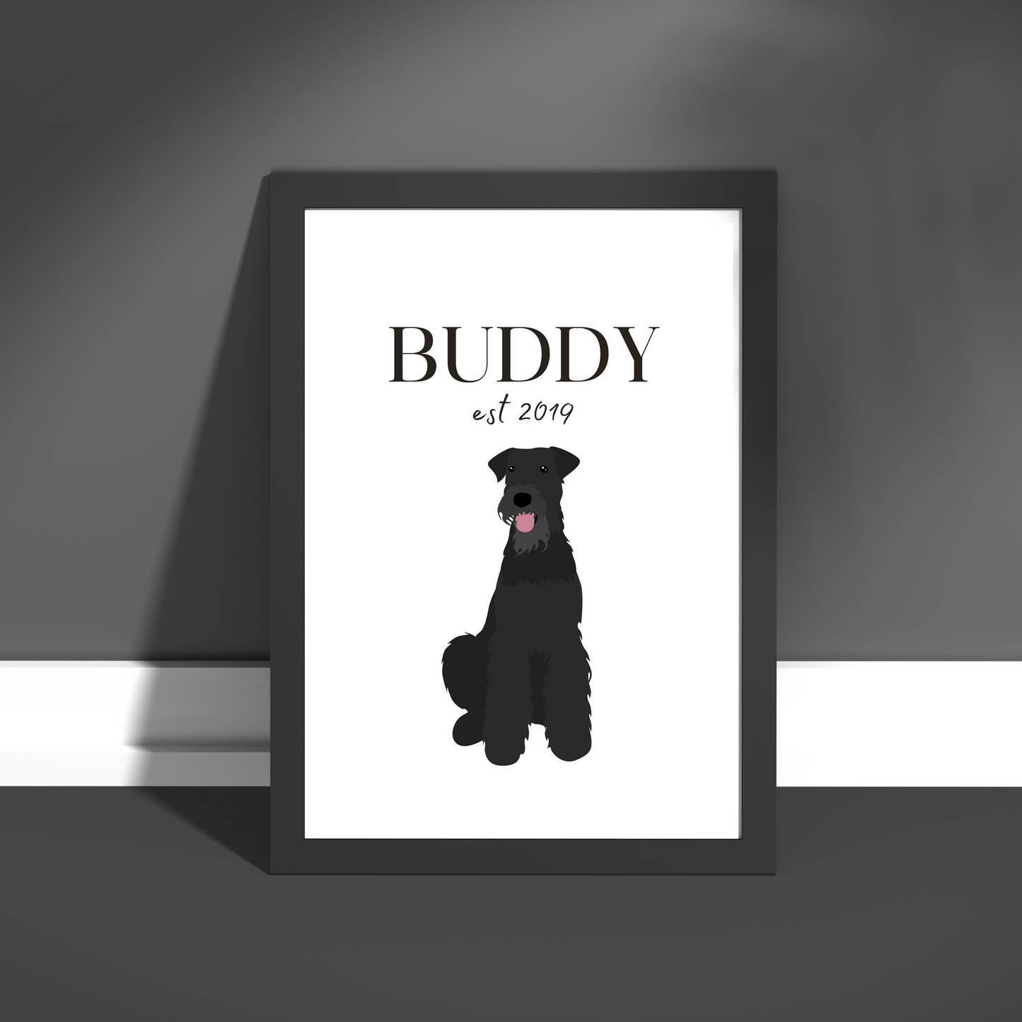 Personalised Airedale Terrier Pet Print