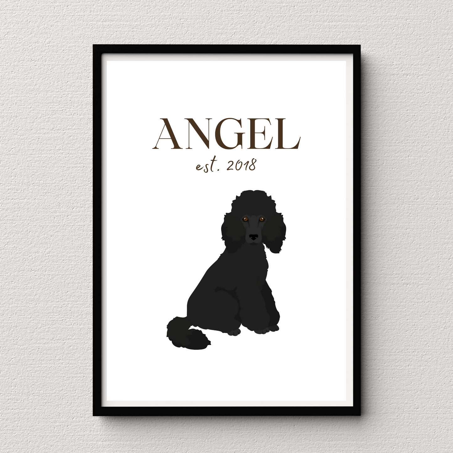 Personalised Poodle Pet Print