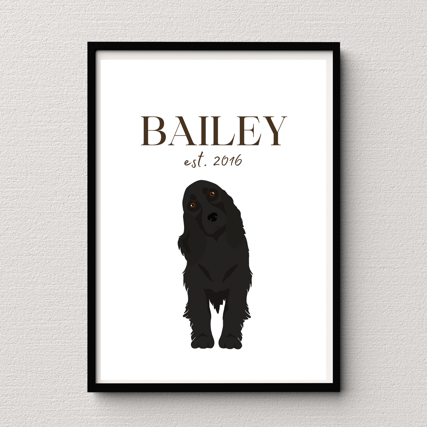 Personalised Cocker Spaniel Pet Print