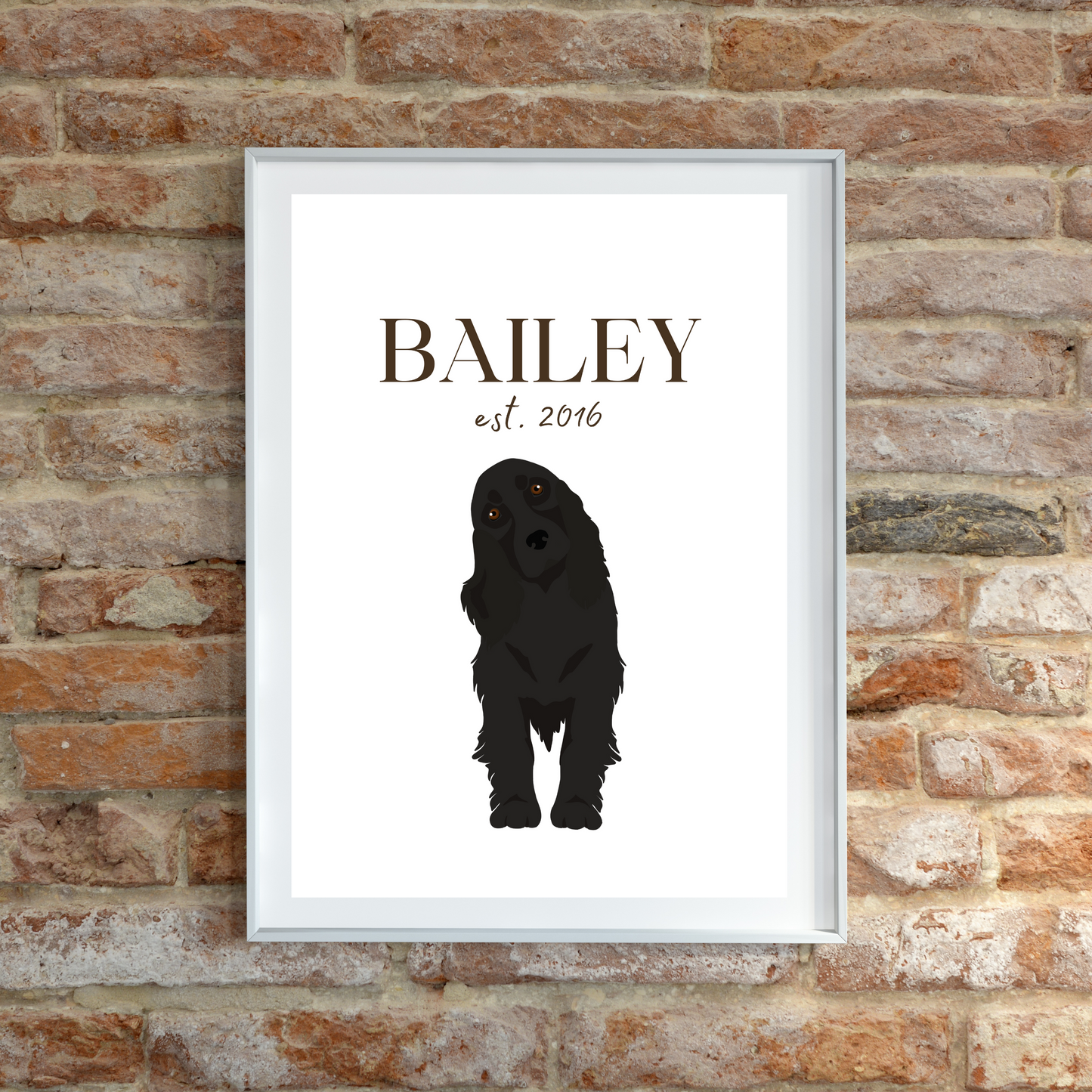 Personalised Cocker Spaniel Pet Print