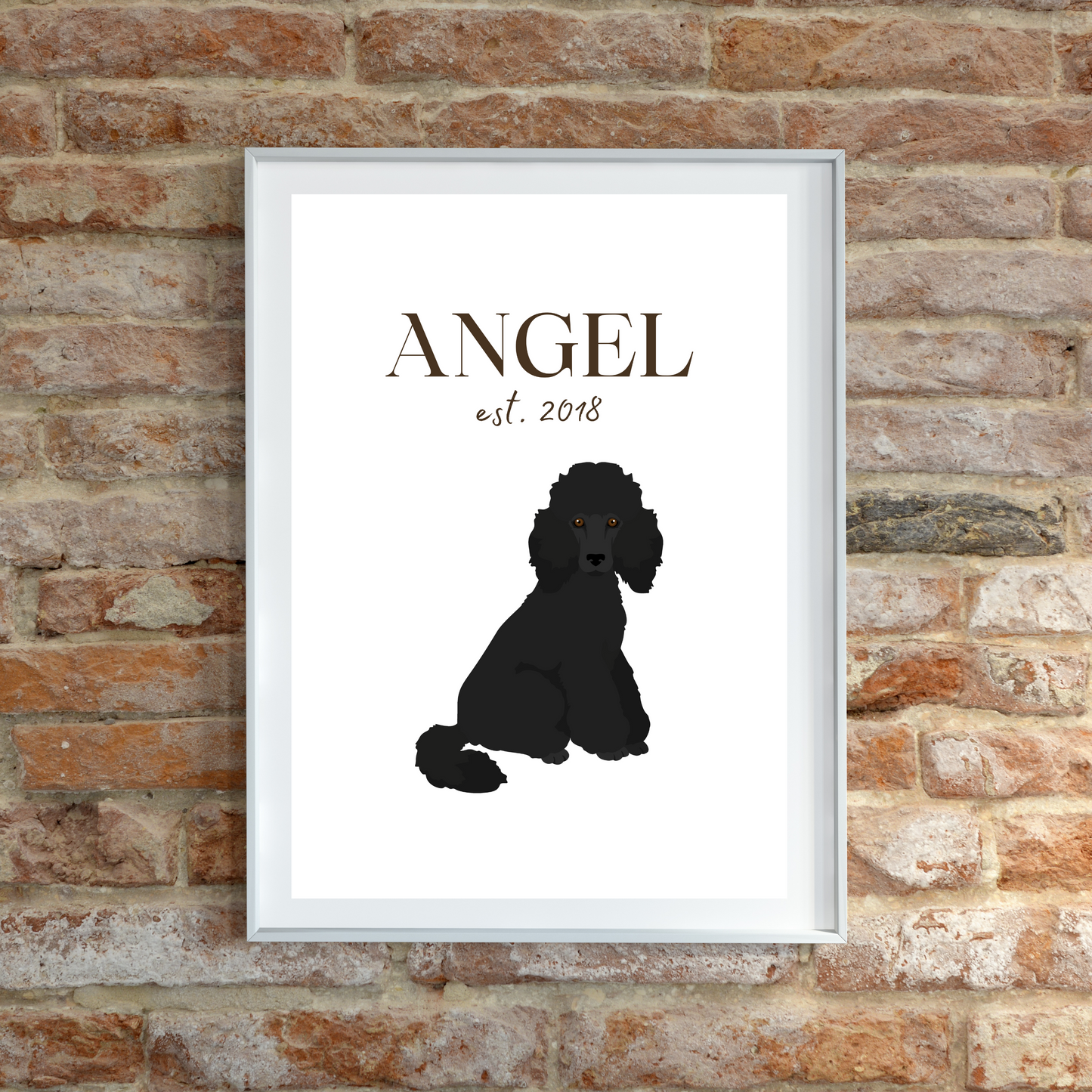 Personalised Poodle Pet Print