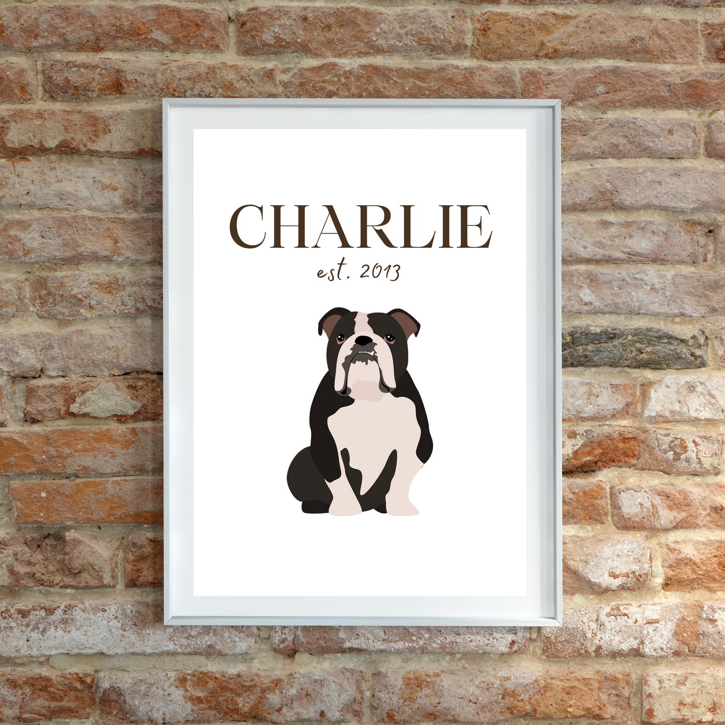 Personalised Bulldog Pet Print