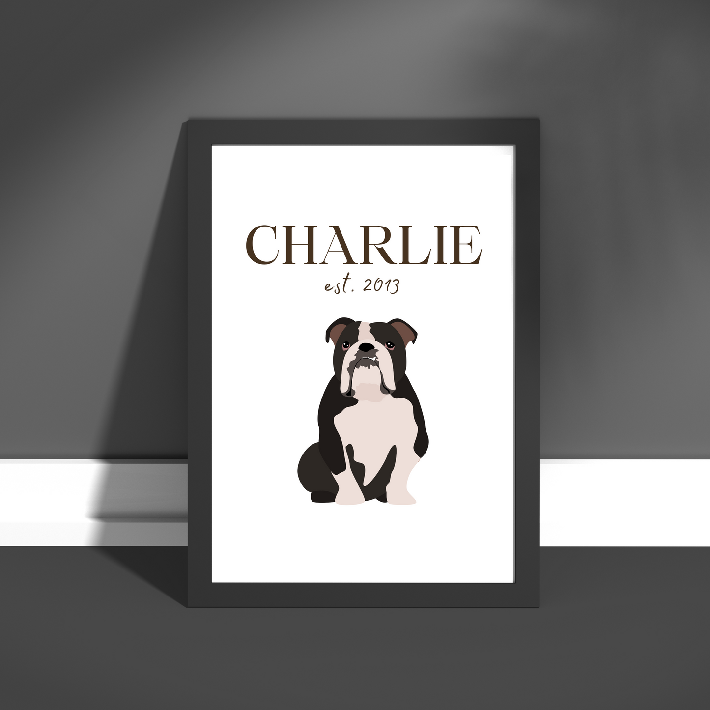 Personalised Bulldog Pet Print