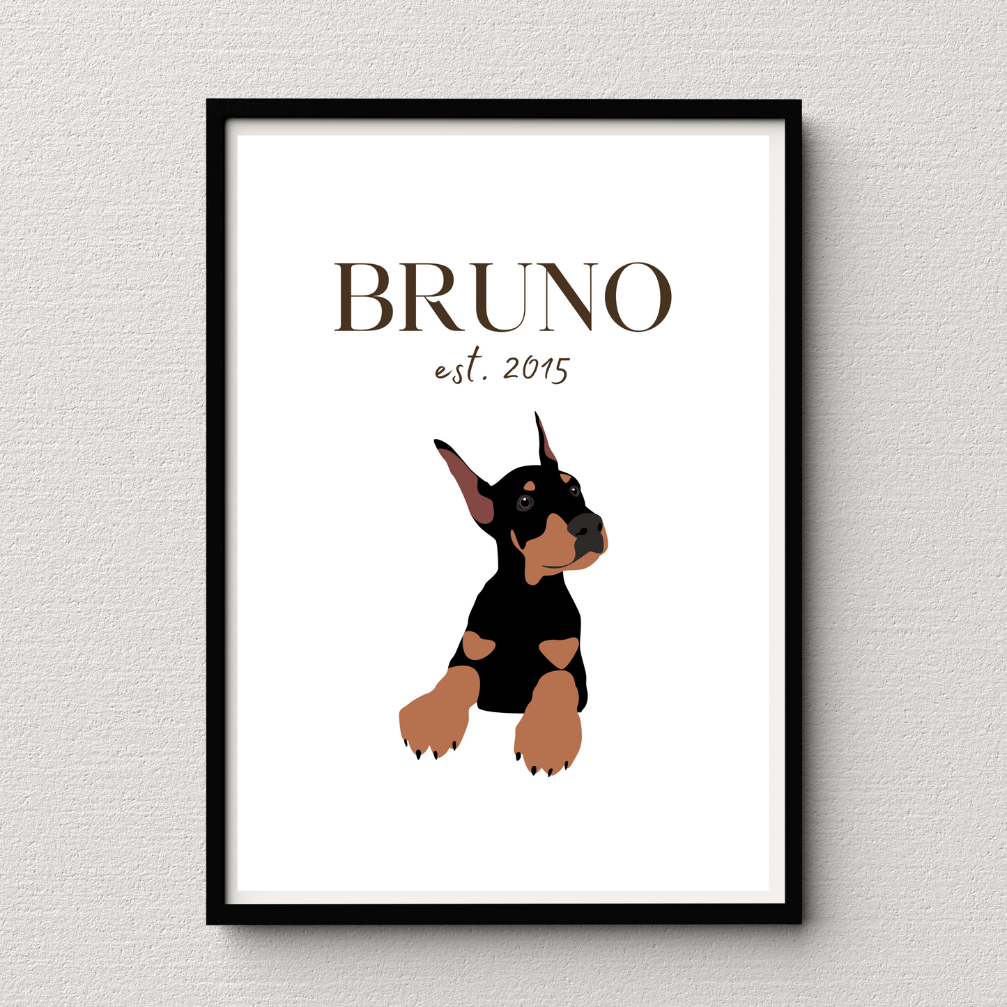 Personalised Doberman Pet Print