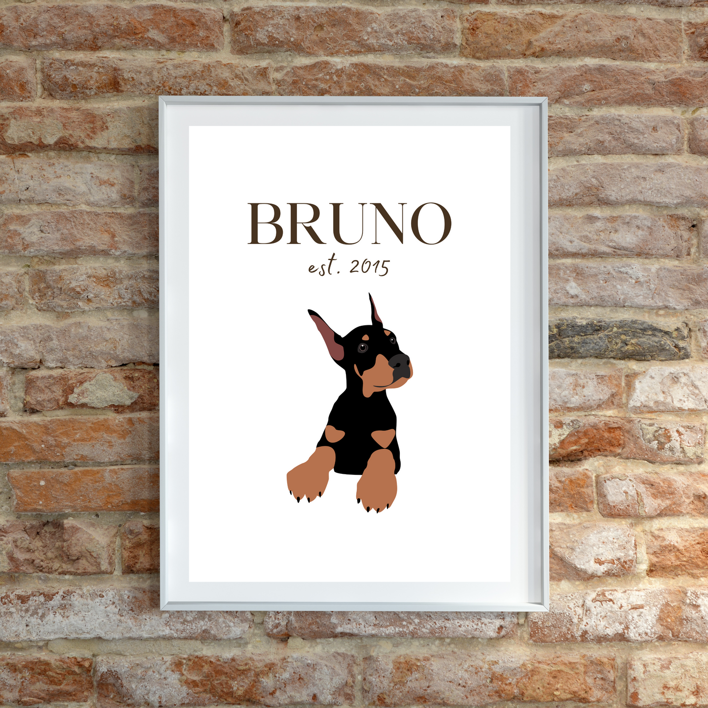 Personalised Doberman Pet Print