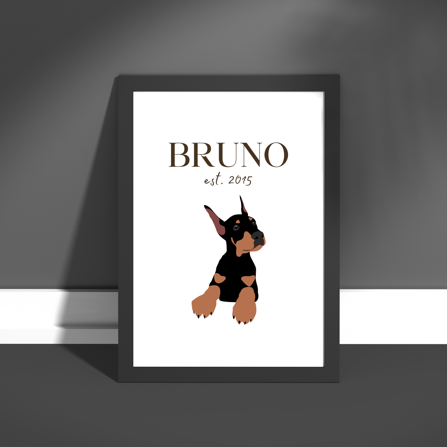 Personalised Doberman Pet Print