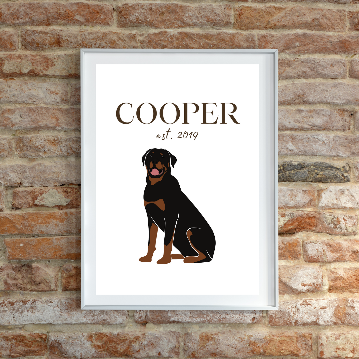 Personalised Rottweiler Pet Print