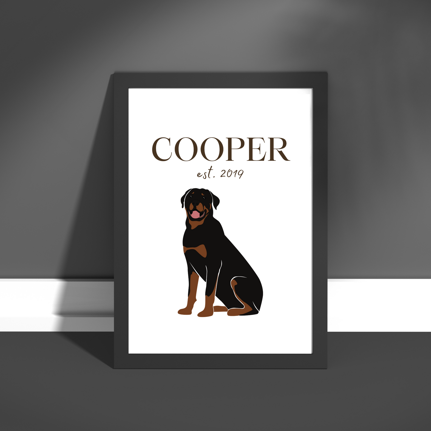 Personalised Rottweiler Pet Print