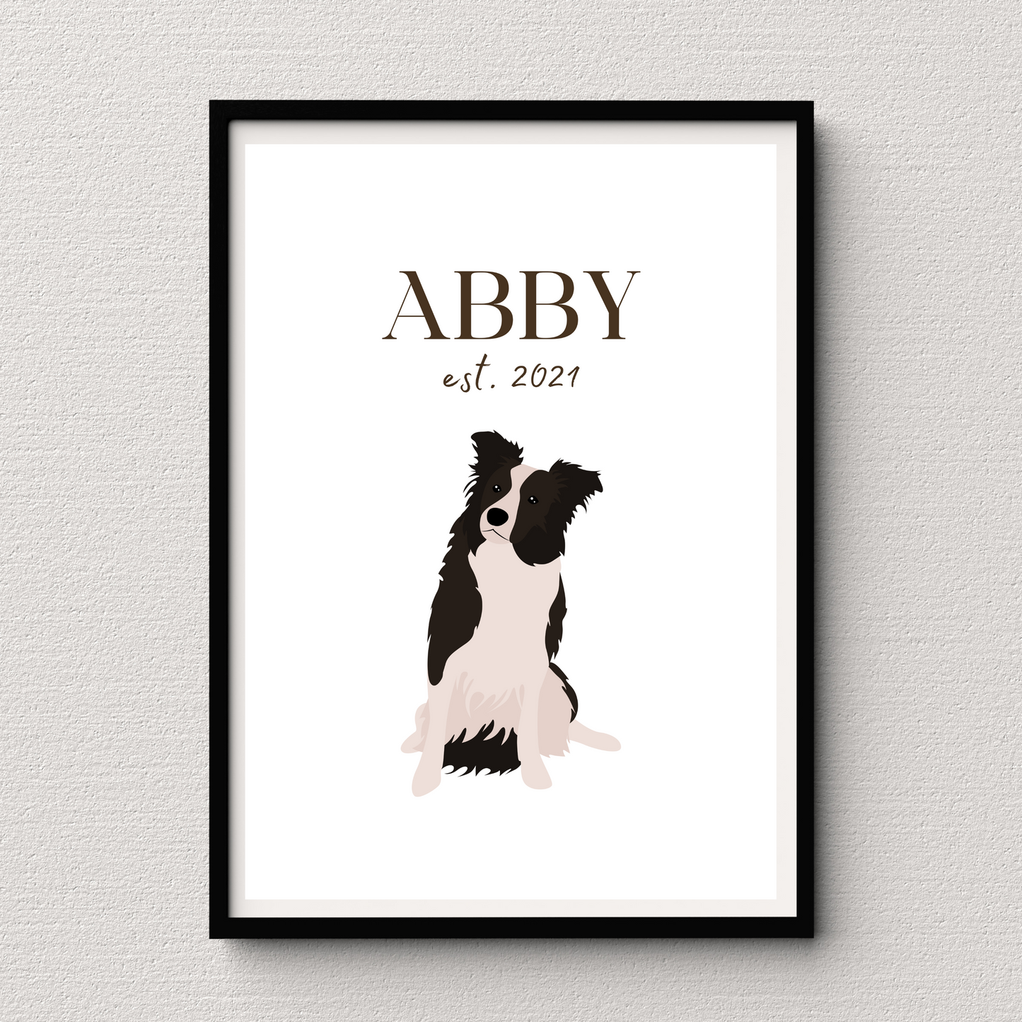 Personalised Border Collie Pet Print