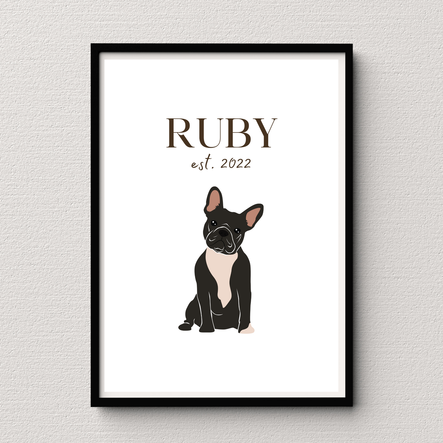 Personalised French Bulldog Pet Print