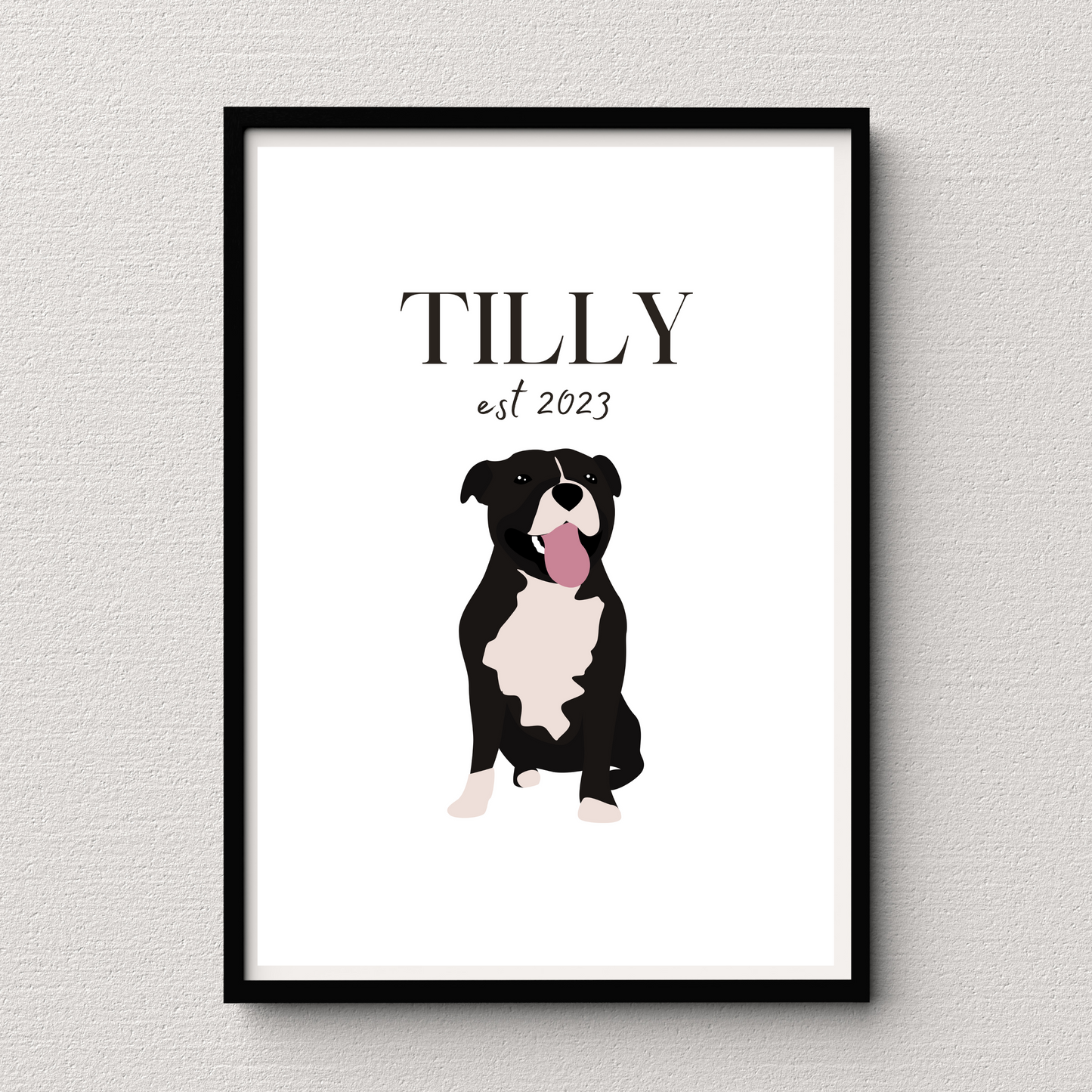 Personalised Staffordshire Terrier Pet Print