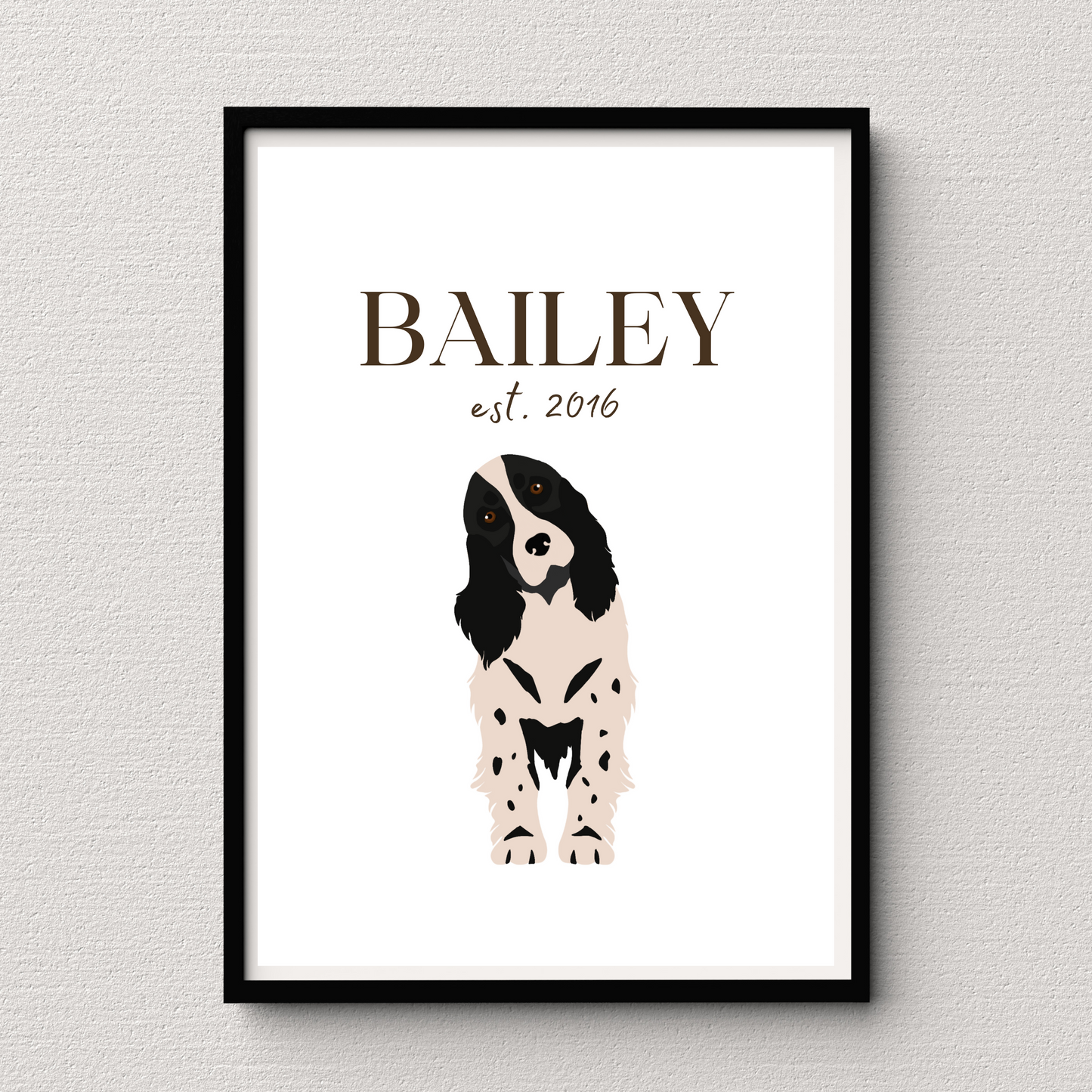 Personalised Cocker Spaniel Pet Print