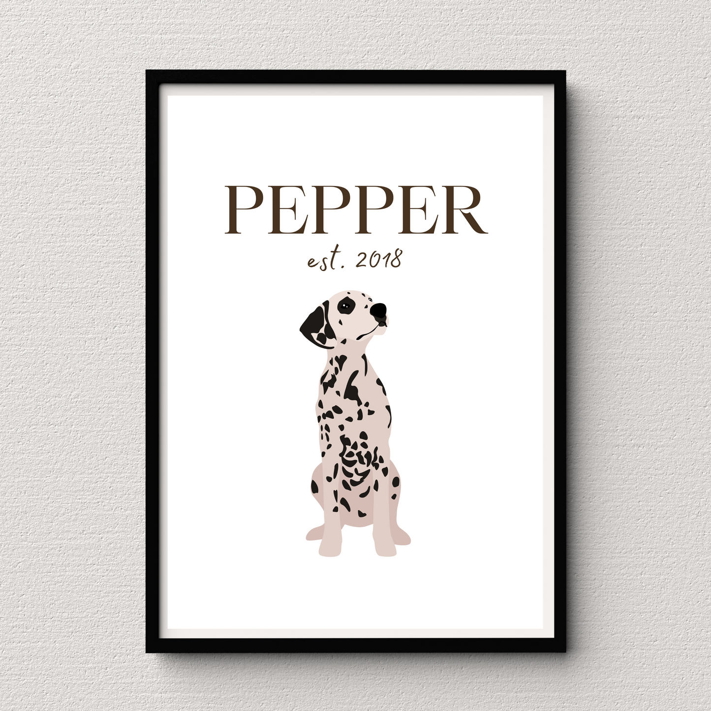 Personalised Dalmatian Pet Print