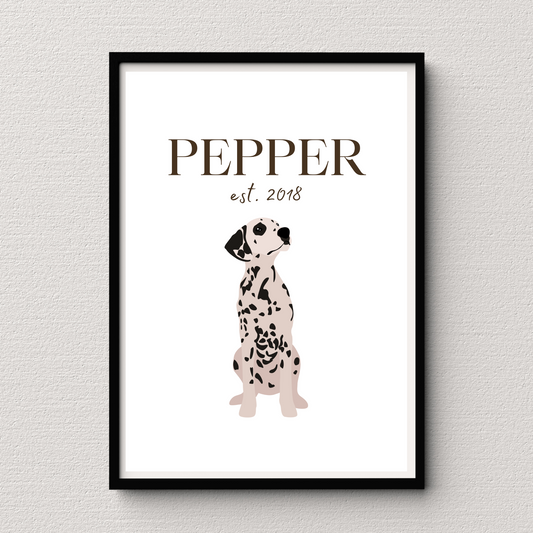 Personalised Dalmatian Pet Print