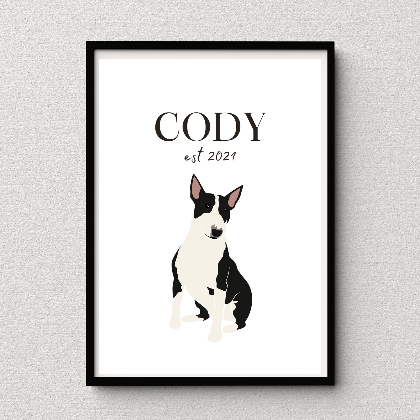 Personalised Bull Terrier Pet Print