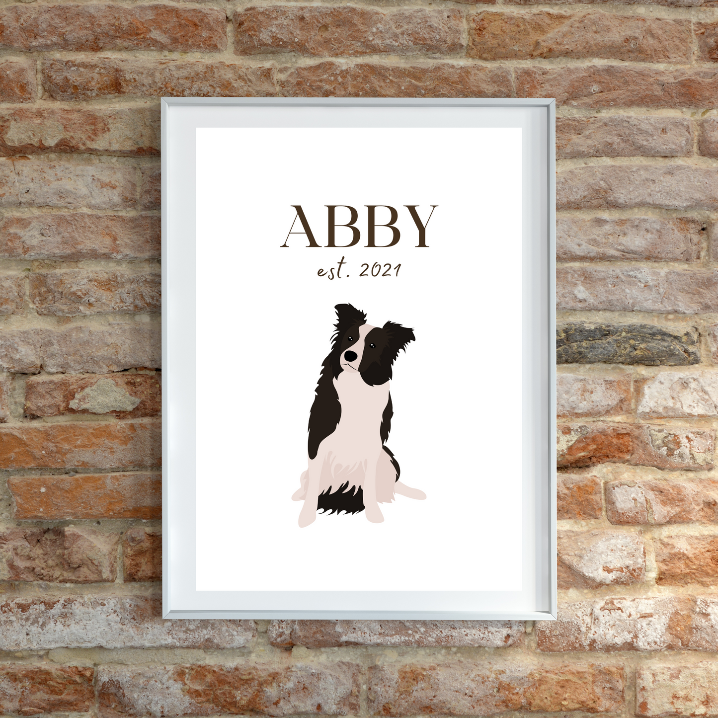 Personalised Border Collie Pet Print