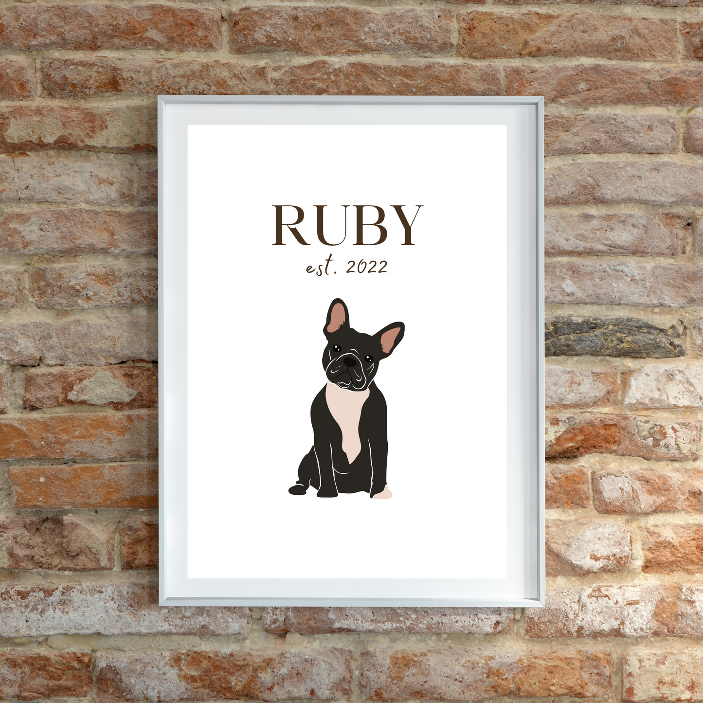 Personalised French Bulldog Pet Print