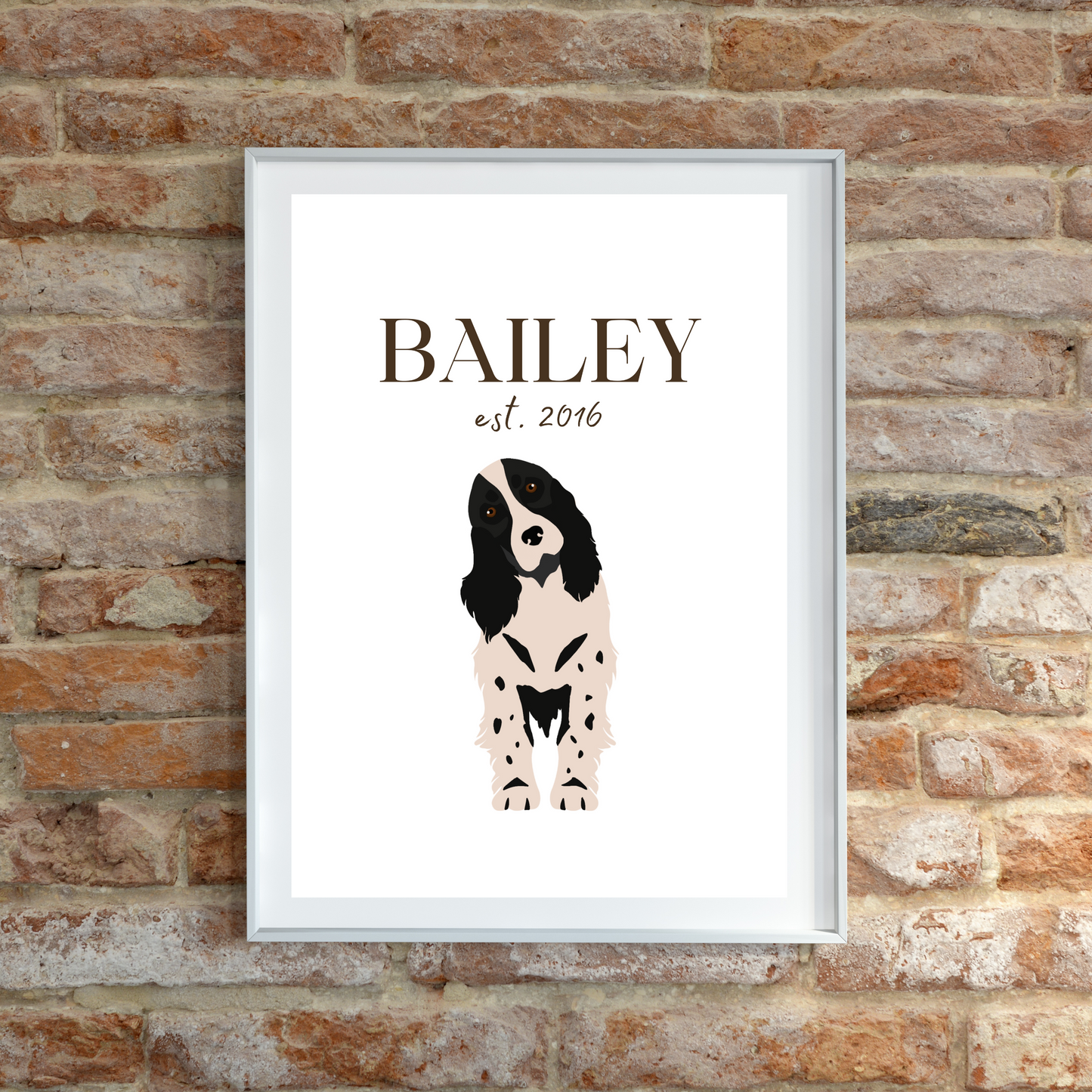 Personalised Cocker Spaniel Pet Print