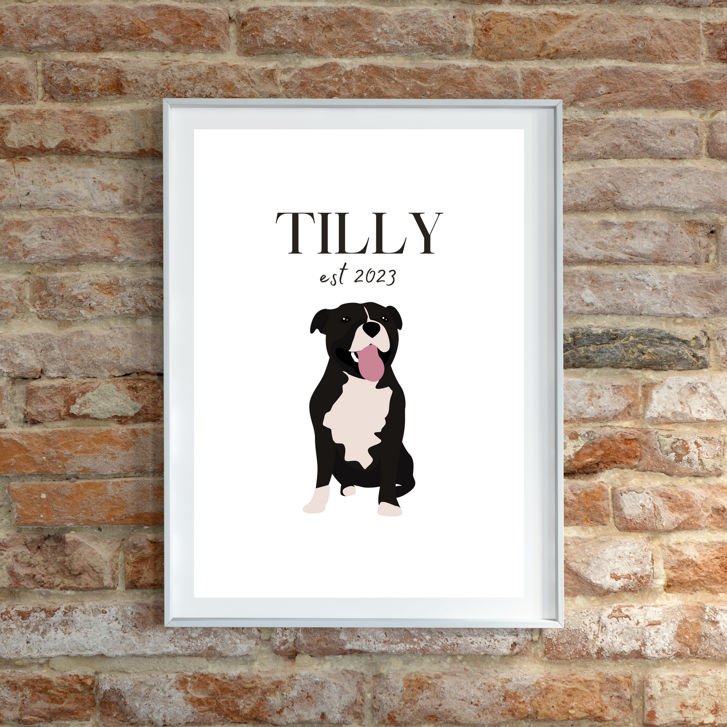 Personalised Staffordshire Terrier Pet Print