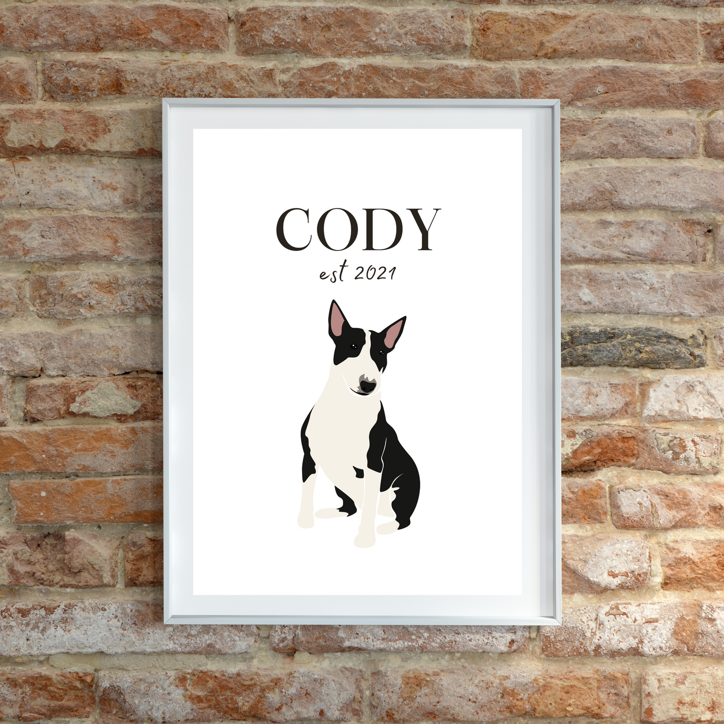 Personalised Bull Terrier Pet Print