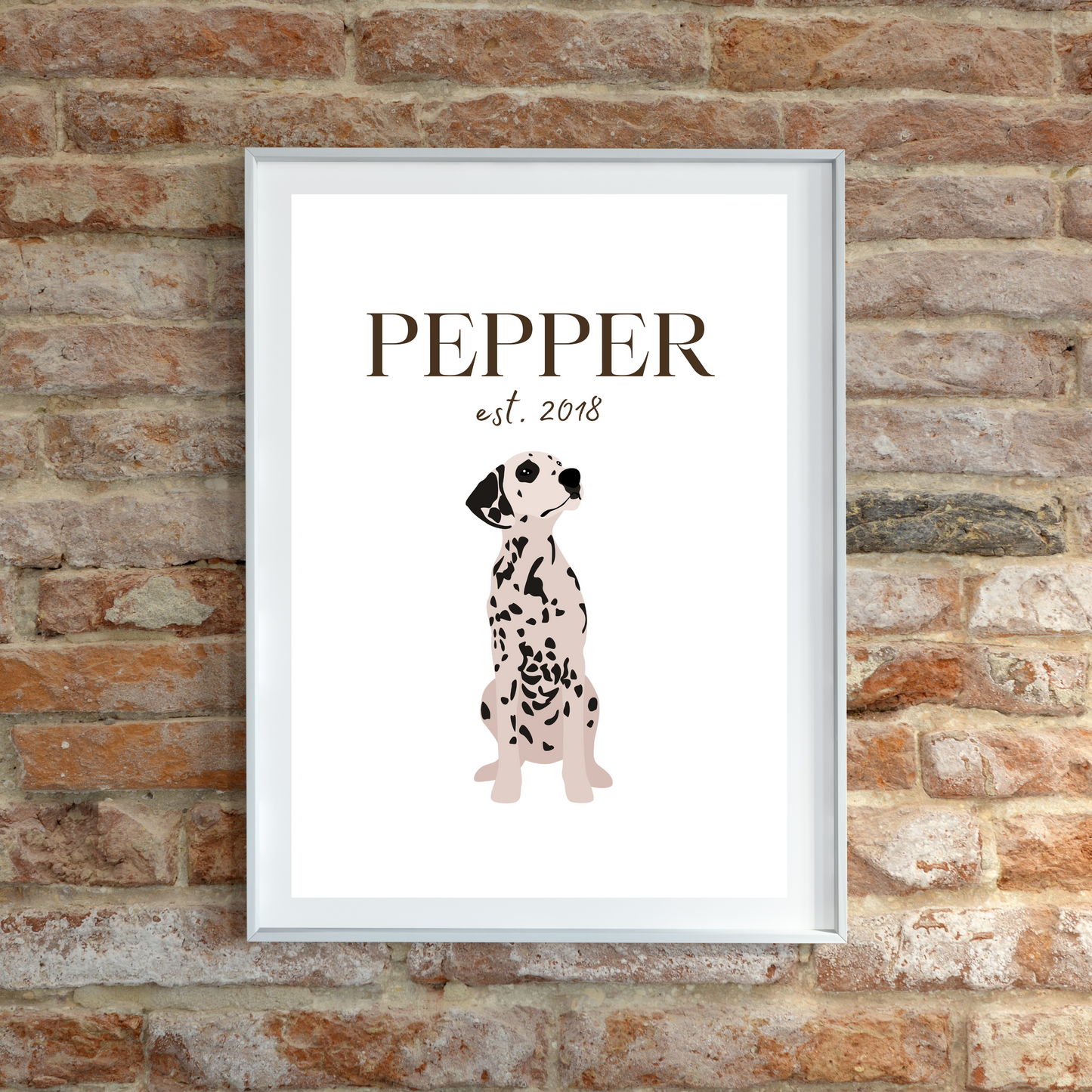 Personalised Dalmatian Pet Print