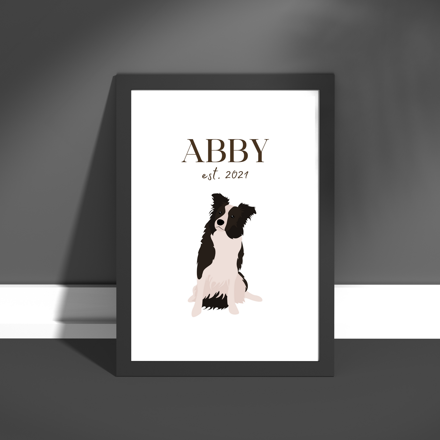 Personalised Border Collie Pet Print